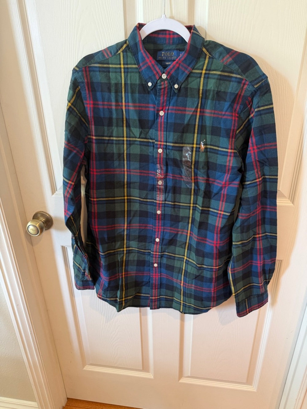 Polo by Ralph Lauren Plaid Button-Down Shirt Sz L.  NWOT. Box44